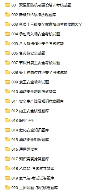 50大类300套安全生产考核考试题库试卷汇编