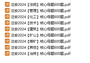 注安2024核心母题600题