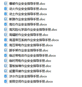 十六项危险作业风险分析及管控措施研究项目指导手册